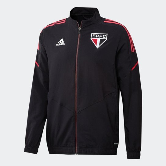 Jaqueta Pré-Jogo São Paulo FC Adidas - Preto Menor preço em Jaqueta Pré-Jogo São Paulo FC Adidas - Preto