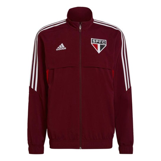 Jaqueta Pré-jogo São Paulo FC Condivo 22 Adidas - Vinho Menor preço em Jaqueta Pré-jogo São Paulo FC Condivo 22 Adidas - Vinho