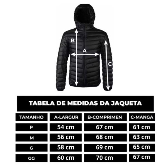 Jaqueta Puffer Acolchoada Masculina Industrie Com Capuz Removível