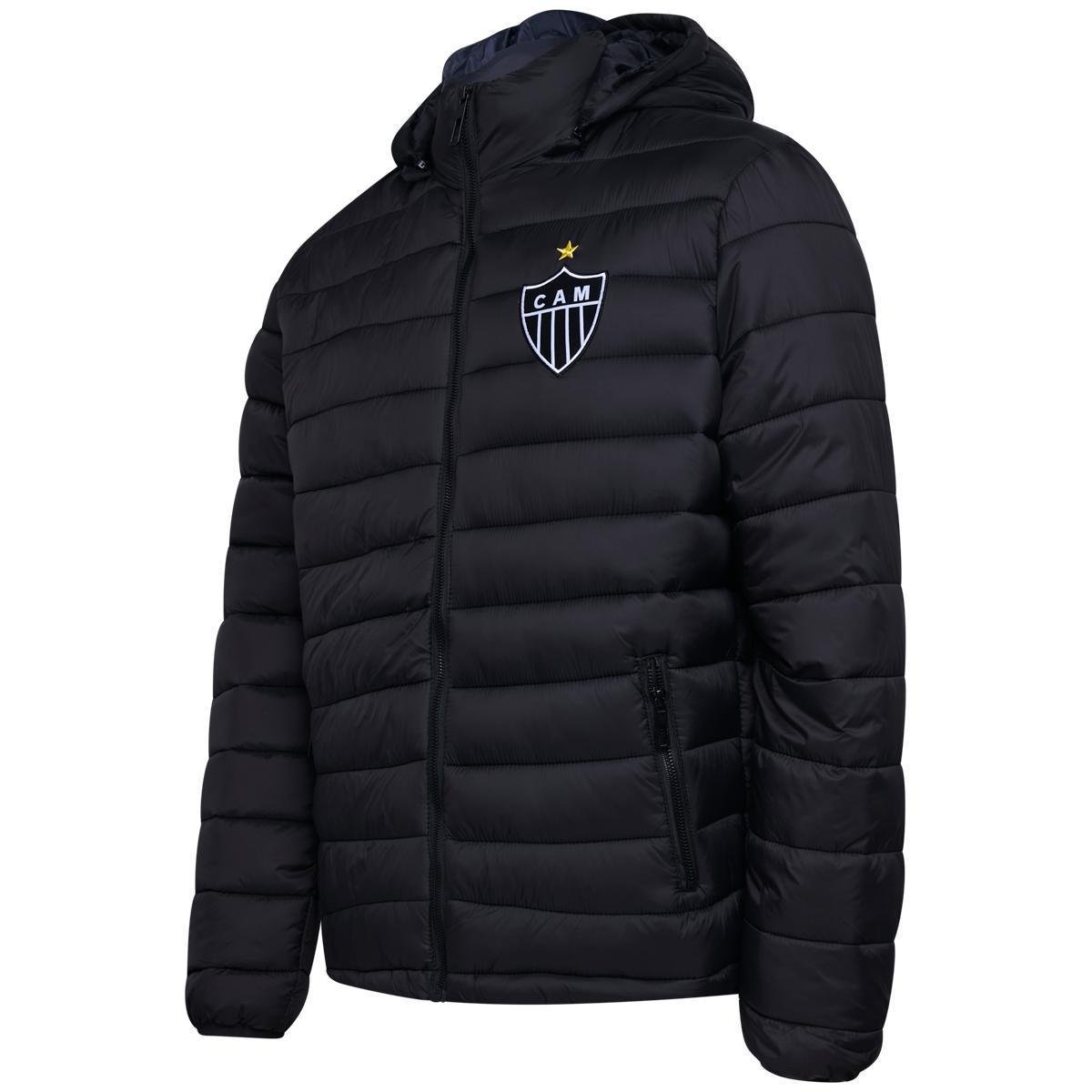Jaqueta Puffer Atlético Mineiro Bomber Masculina Menor preço em Jaqueta Puffer Atlético Mineiro Bomber Masculina
