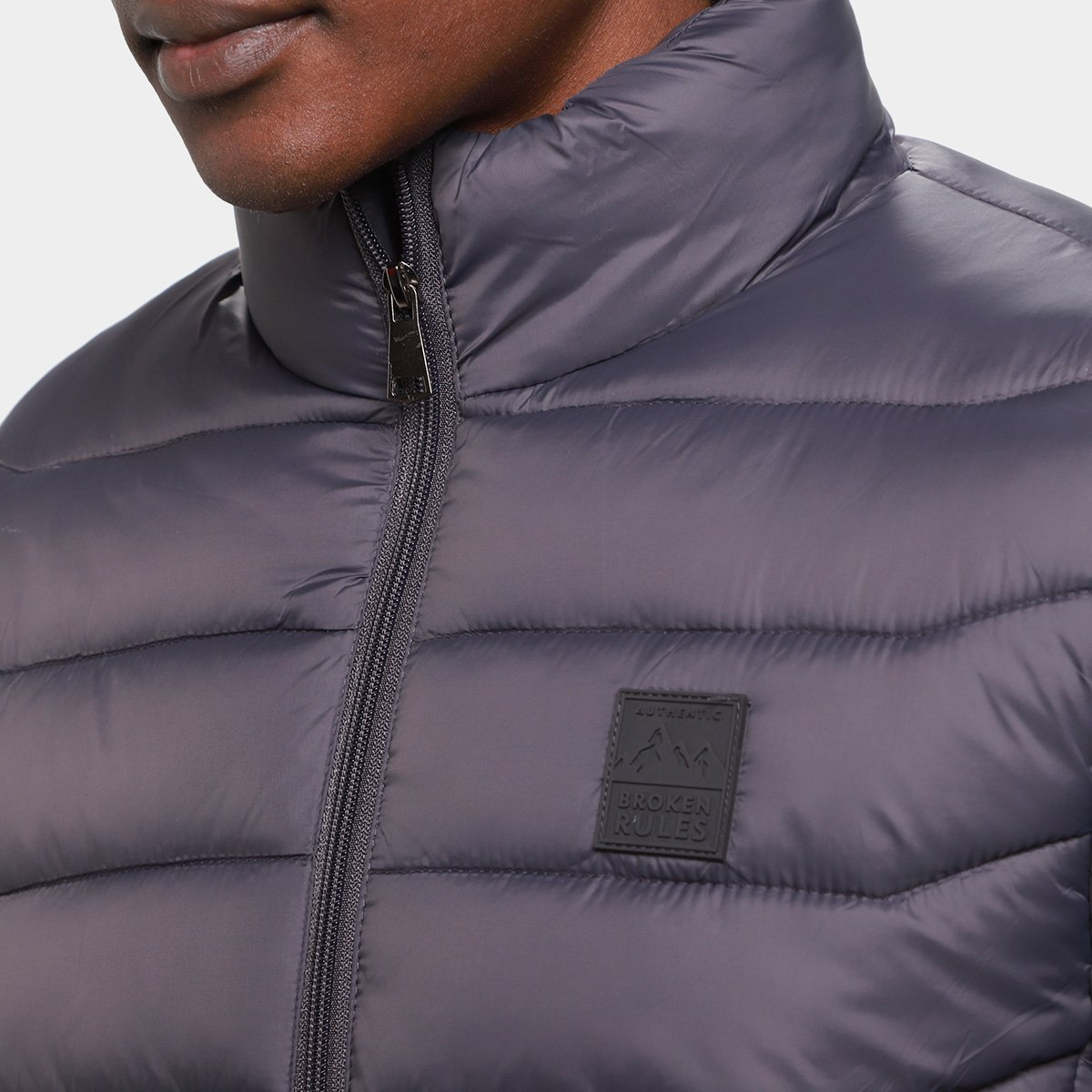 Jaqueta Puffer Broken Rules Gola Alta Masculina - 2
