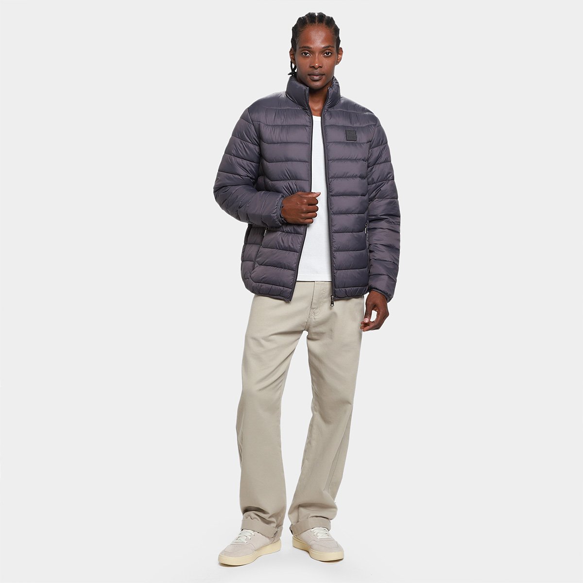 Jaqueta Puffer Broken Rules Gola Alta Masculina - 5