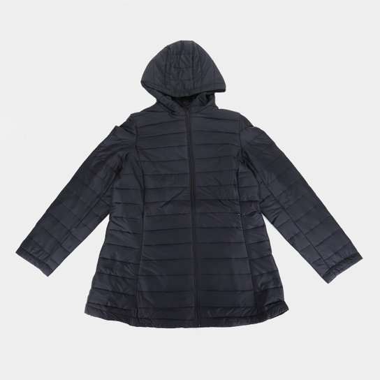 Jaqueta Puffer City Lady Capuz Feminina - Preto Menor preço em Jaqueta Puffer City Lady Capuz Feminina - Preto