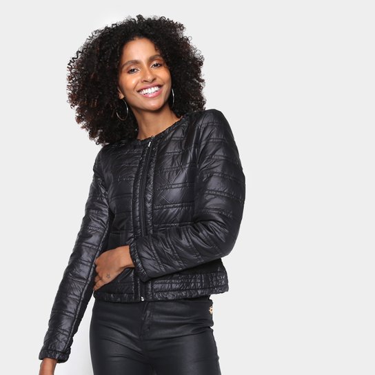 Jaqueta Puffer Eagle Rock Acinturada Feminina - Preto Menor preço em Jaqueta Puffer Eagle Rock Acinturada Feminina - Preto