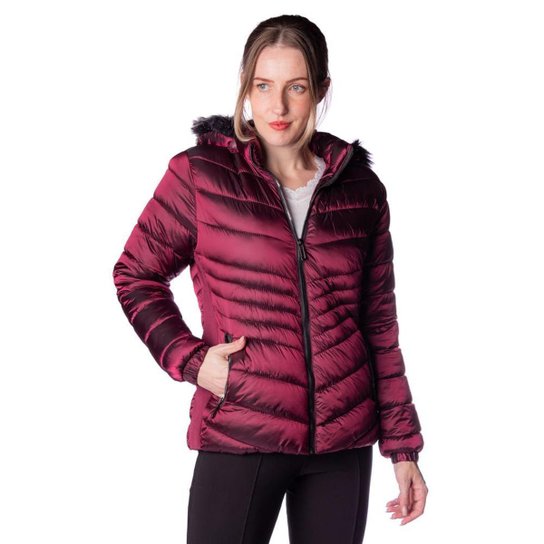 Jaqueta Puffer Feminina Sea Surf com Capuz Pelo Petroleo - Bordô Menor preço em Jaqueta Puffer Feminina Sea Surf com Capuz Pelo Petroleo - Bordô