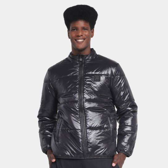 Jaqueta Puffer Fila Padded Double Masculina - Preto Menor preço em Jaqueta Puffer Fila Padded Double Masculina - Preto