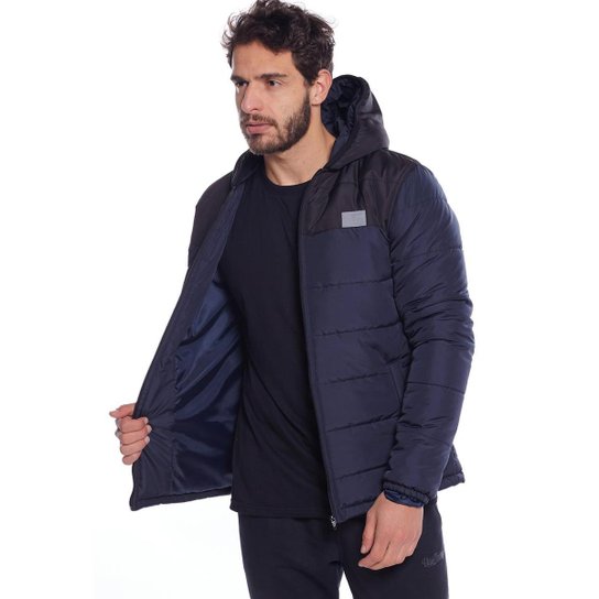 Jaqueta Puffer Forrada Vida Marinha Microfibra Preto/Azul Com Capuz - Azul é ruim? Jaqueta Puffer Forrada Vida Marinha Microfibra Preto/Azul Com Capuz - Azul é boa?