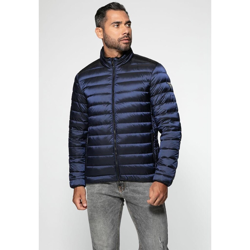 Jaqueta Puffer Gola Alta Azul Escuro