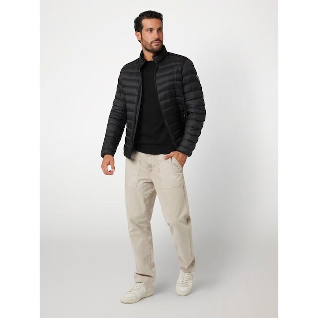 Jaqueta Puffer Gola Alta Preto