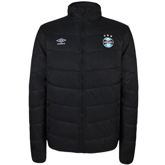 Jaqueta Puffer Grêmio Umbro 2019 Pro Training Masculina - Preto Menor preço em Jaqueta Puffer Grêmio Umbro 2019 Pro Training Masculina - Preto