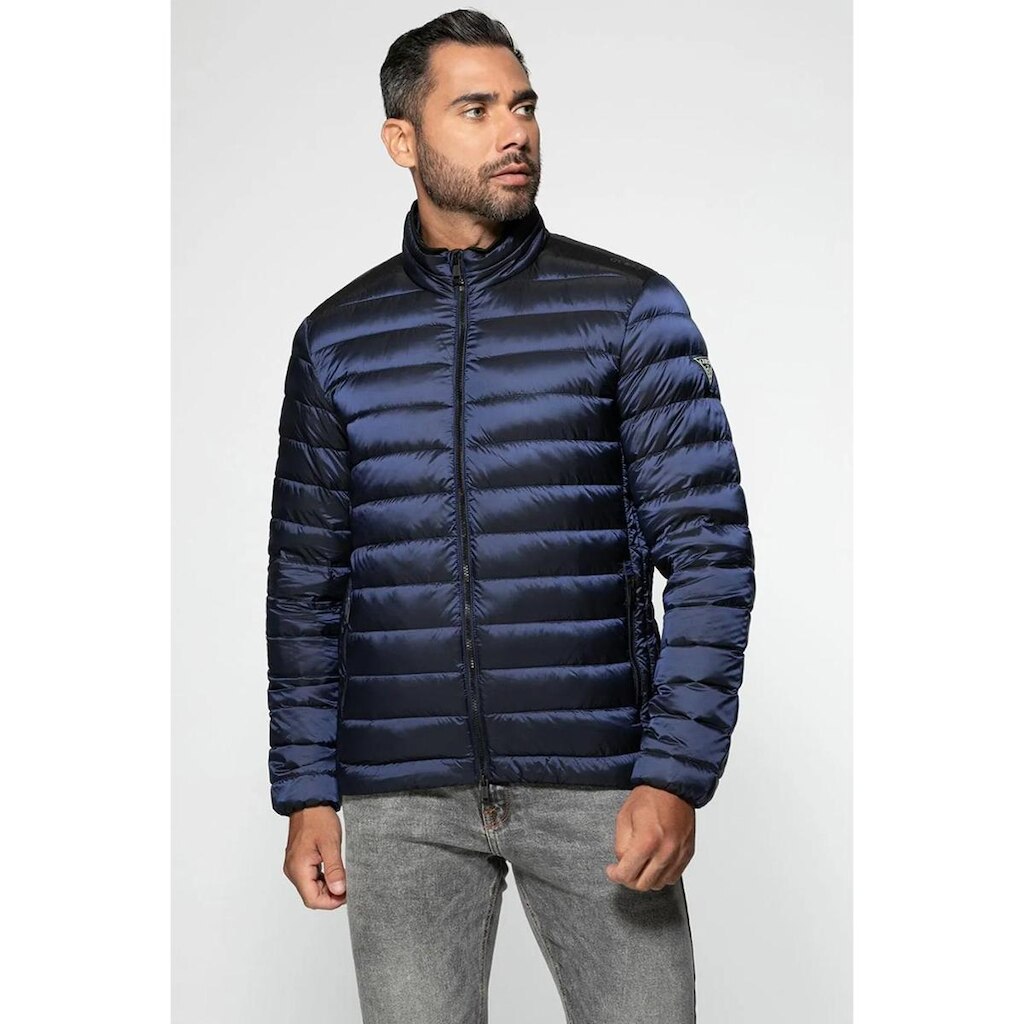 JAQUETA PUFFER GUESS PLUMA AZUL