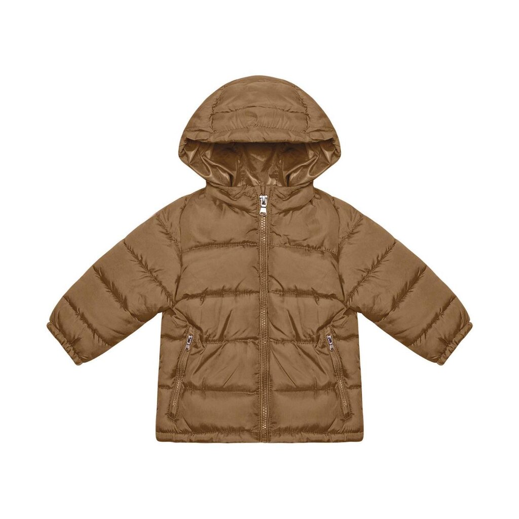 Jaqueta Puffer Infantil com Capuz Trick Nick Marrom