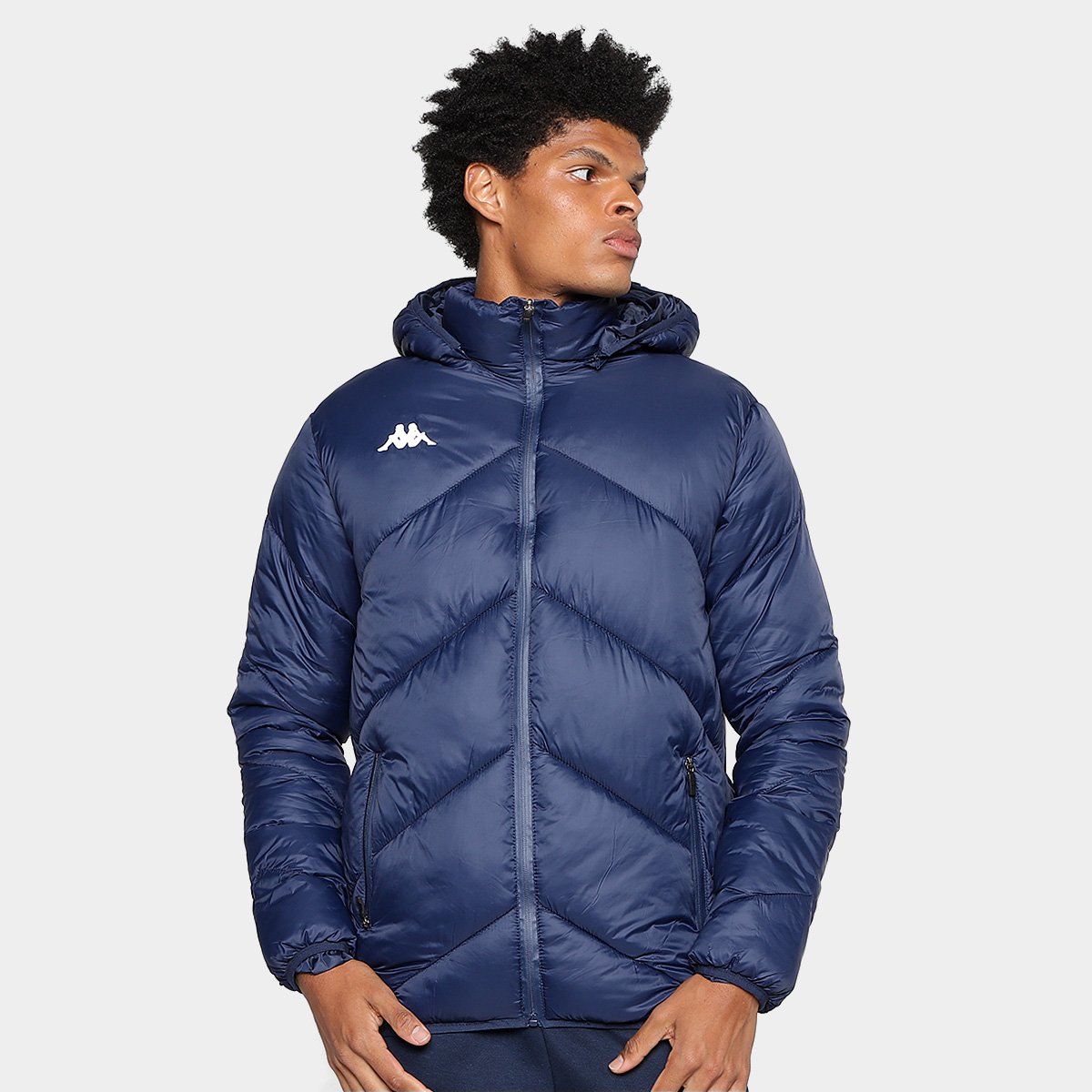 Jaqueta Puffer Kappa Padding Sport Bessie Capuz Masculina Menor preço em Jaqueta Puffer Kappa Padding Sport Bessie Capuz Masculina