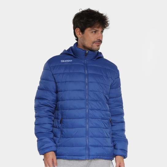 Jaqueta Puffer Kappa Sport C/ Capuz Masculina - Marinho Menor preço em Jaqueta Puffer Kappa Sport C/ Capuz Masculina - Marinho