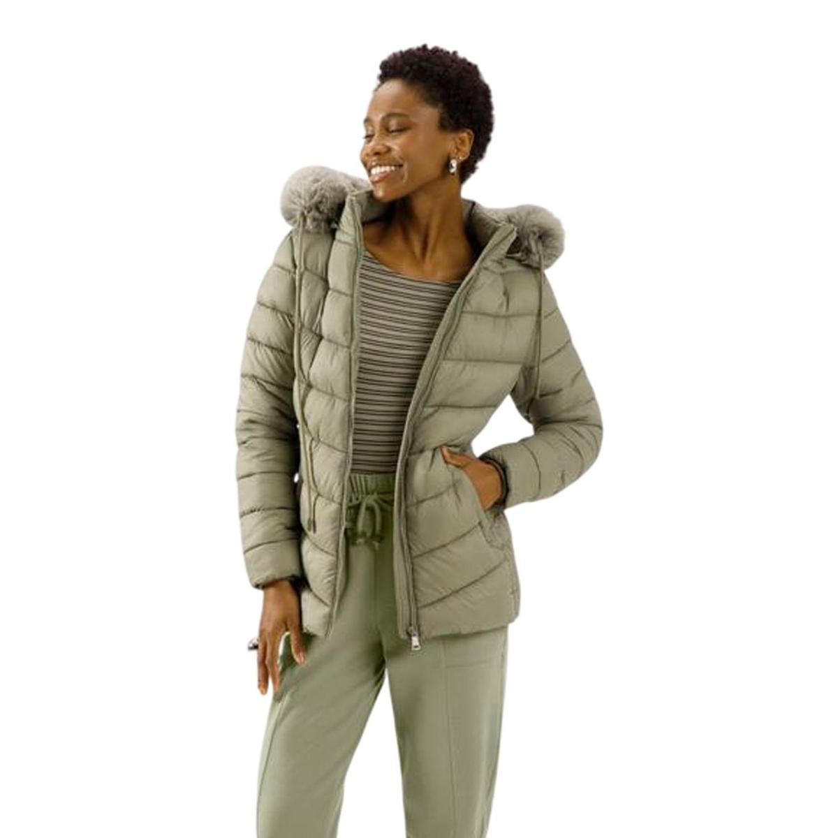 Capuz Removivel Jaqueta Lunender Jaqueta Plus Size Puffer Com