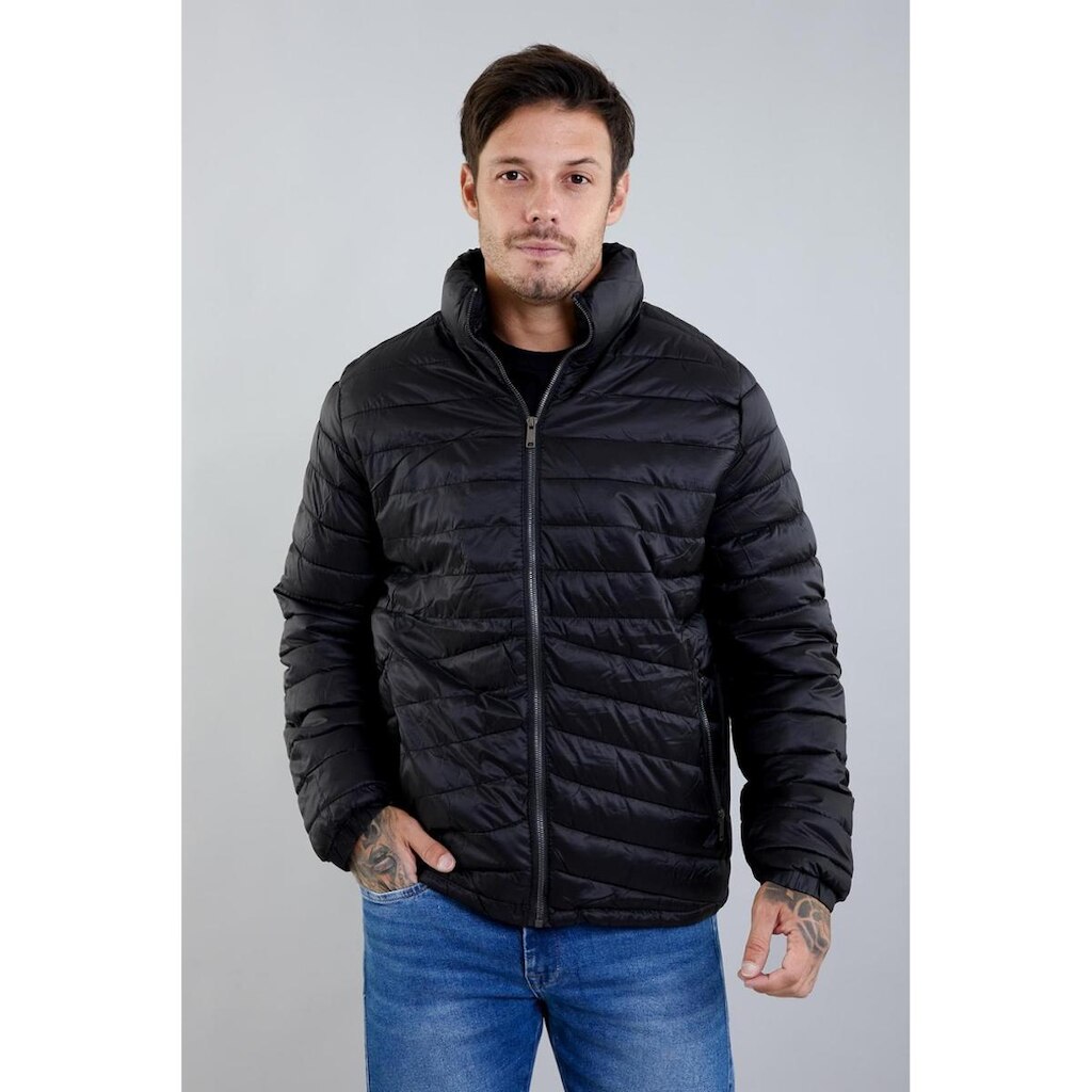 Jaqueta Puffer Masculina Básica Leve com Forro Interno Aveludado