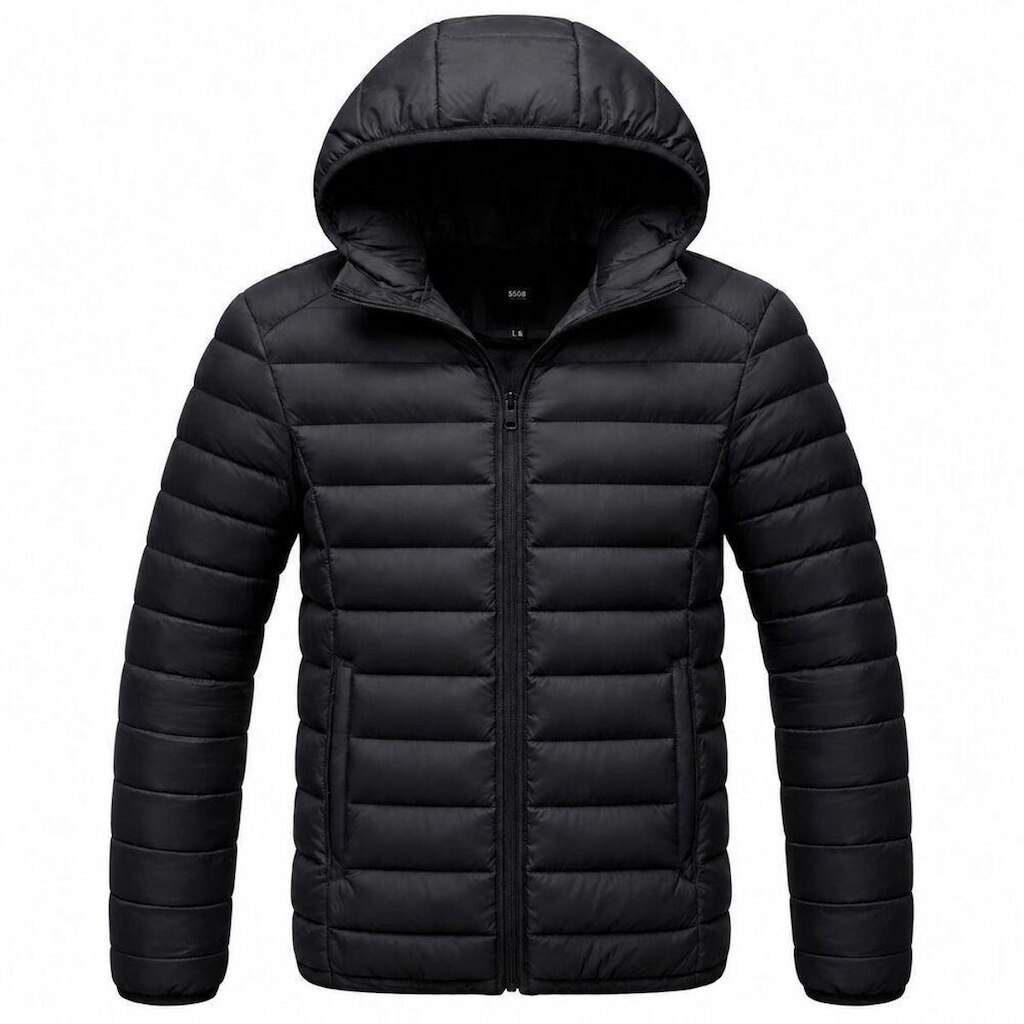 Jaqueta Puffer Masculina Bobojaco Casaco Capuz Removível
