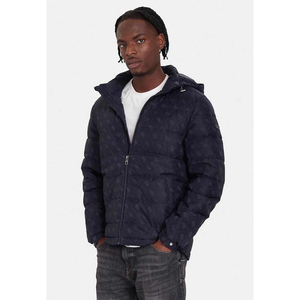 Jaqueta Puffer Monograma Azul Marinho