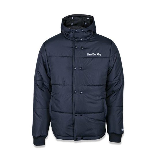 Jaqueta Puffer New Era Black Squad Preto - Preto Menor preço em Jaqueta Puffer New Era Black Squad Preto - Preto