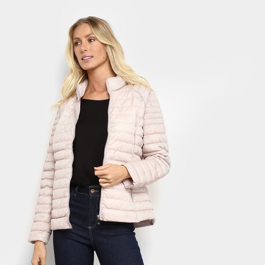 Jaqueta Puffer SeV Com Brilho Nylon Feminina - Rosa Menor preço em Jaqueta Puffer SeV Com Brilho Nylon Feminina - Rosa