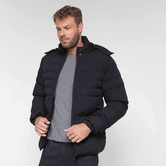 Jaqueta Puffer The Style Box Capuz Masculina - Preto Menor preço em Jaqueta Puffer The Style Box Capuz Masculina - Preto