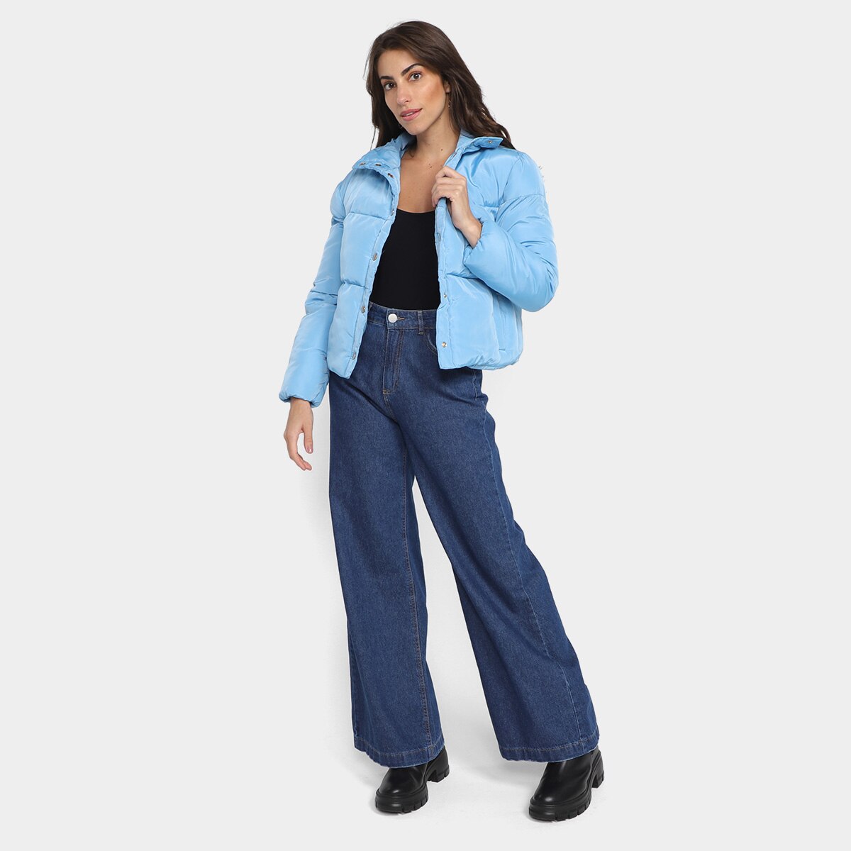 Jaqueta Puffer The Style Box Gola Alta Feminina - 3