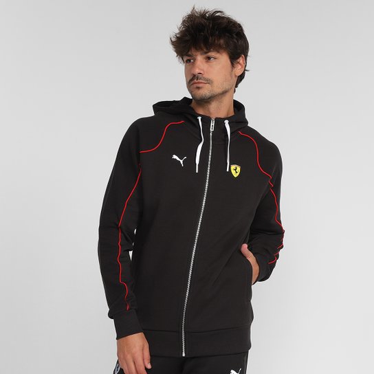 Jaqueta Puma Ferrari Race Sweat com Capuz - Preto Menor preço em Jaqueta Puma Ferrari Race Sweat com Capuz - Preto