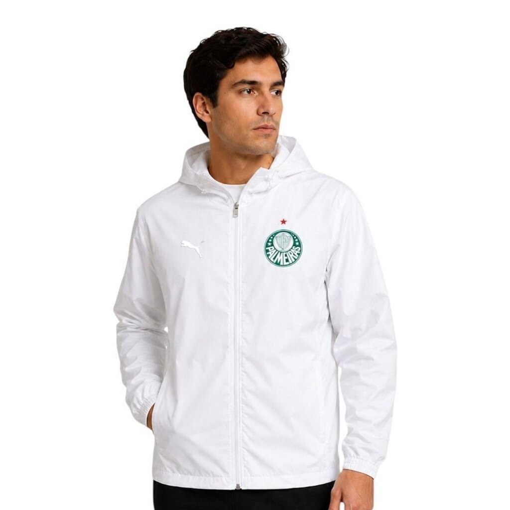 Jaqueta Puma Palmeiras All-Weather Training 2025 Masculina - Branco G