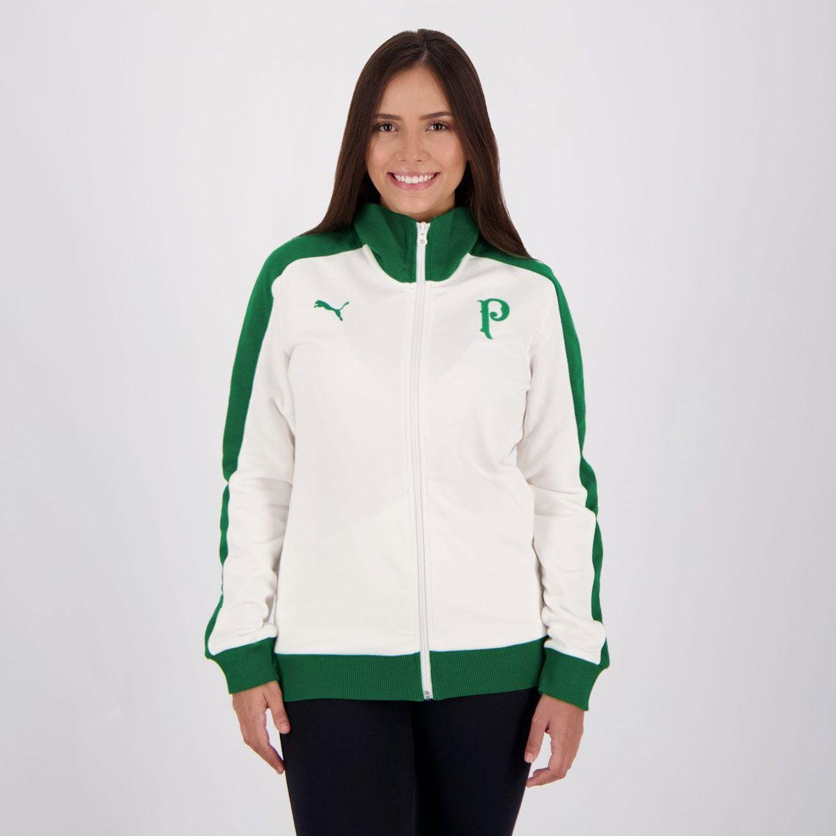 Jaqueta Puma Palmeiras Track Feminina - Branco | Netshoes