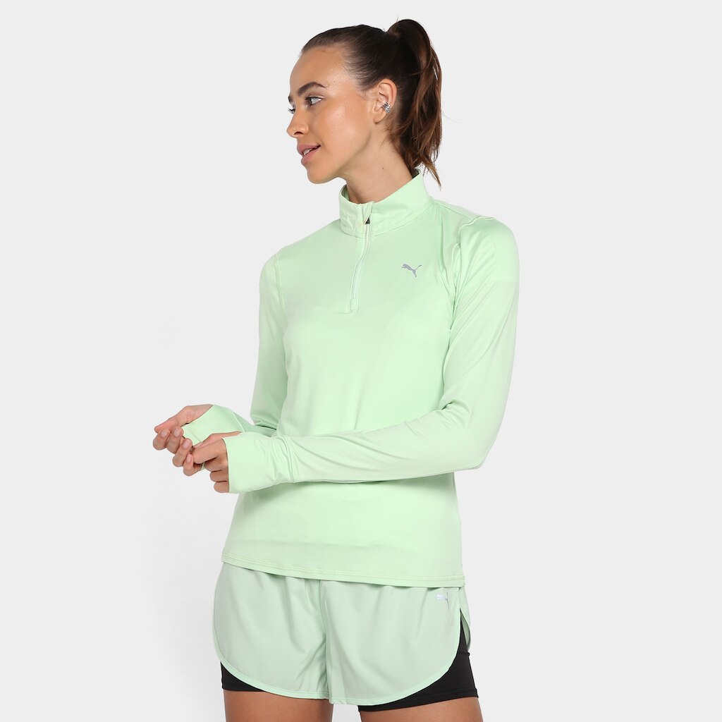 Jaqueta Puma Run Favorite 1/4 Zip Feminina