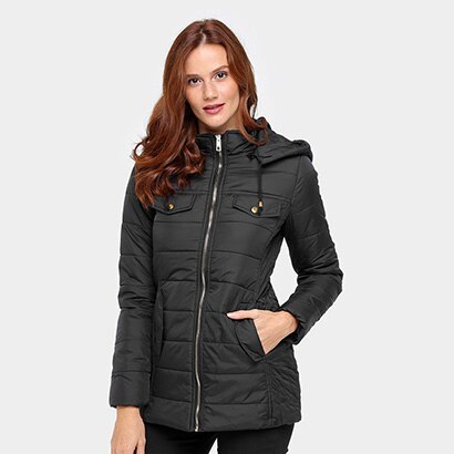 casaco alongado com capuz