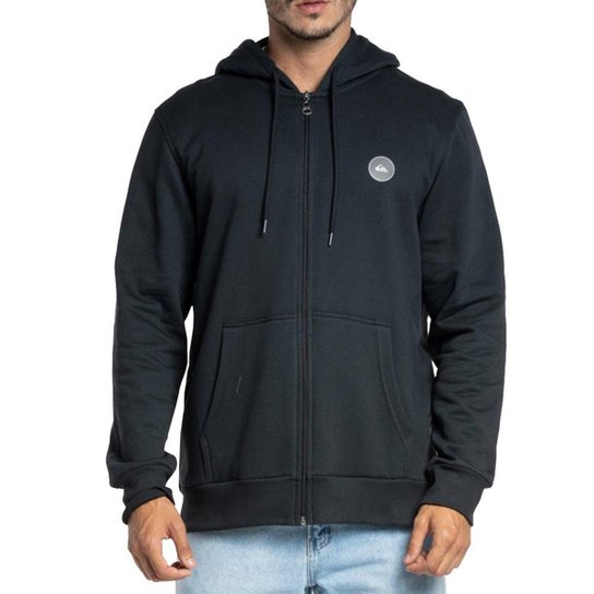 Jaqueta Quiksilver Round C/ Capuz Masculina - Preto Menor preço em Jaqueta Quiksilver Round C/ Capuz Masculina - Preto