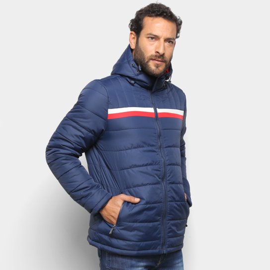 Jaqueta Red Bull Puffer Listrada Capuz Removível Masculina - Marinho é ruim? Jaqueta Red Bull Puffer Listrada Capuz Removível Masculina - Marinho é boa?