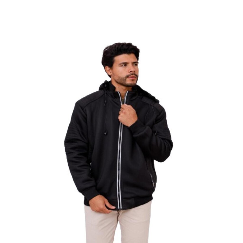 Jaqueta Roger Neoprene Forrada com Capuz Masculina