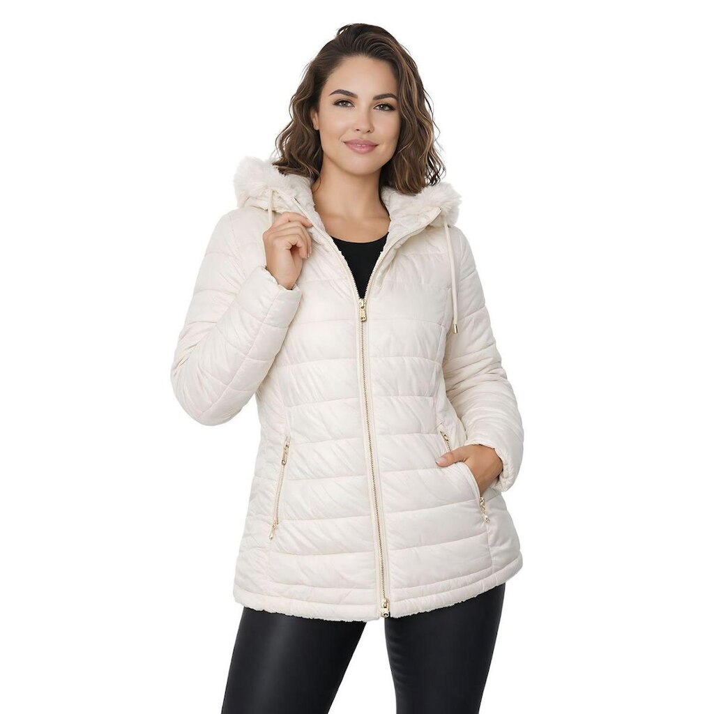 Jaqueta Roger ParKa Dupla Face Nylon/Peluciada Feminina