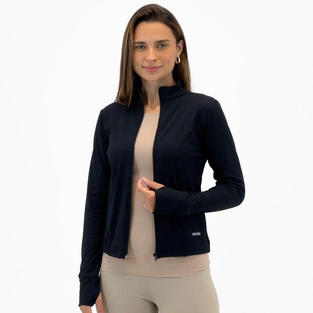 Jaqueta Rosa Bella Slim em Tecido Canelada Feminina
