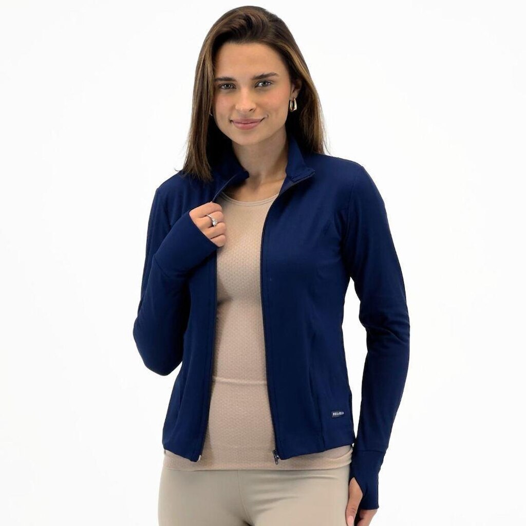 Jaqueta Rosa Bella Slim em Tecido Canelada Feminina