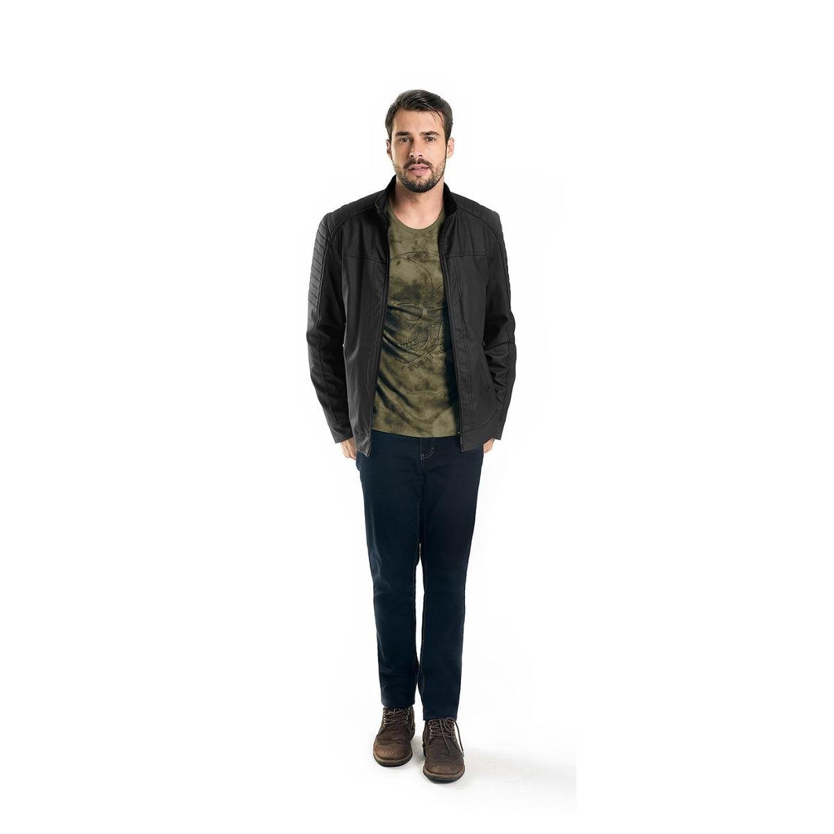 jaqueta com forro de pelo masculina