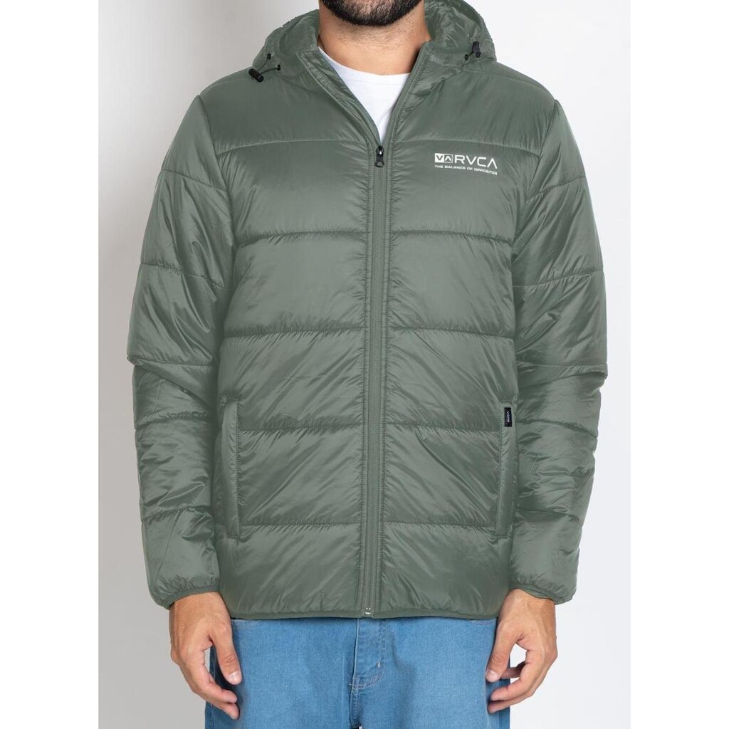 Jaqueta Rvca Puffer Verde Militar P