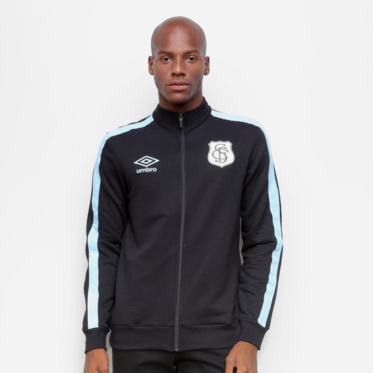 Jaqueta Santos 20/21 Hino Umbro Masculina - Preto+Azul Menor preço em Jaqueta Santos 20/21 Hino Umbro Masculina - Preto+Azul