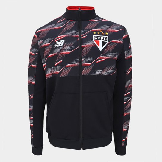 Jaqueta São Paulo 24/25 Pré-Jogo New Balance Masculina - Preto+Vermelho Menor preço em Jaqueta São Paulo 24/25 Pré-Jogo New Balance Masculina - Preto+Vermelho