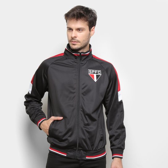 Jaqueta São Paulo Trilobal Masculina - Preto+Branco Menor preço em Jaqueta São Paulo Trilobal Masculina - Preto+Branco