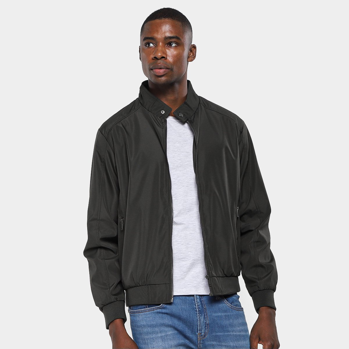 Jaqueta Sarja Broken Rules Gola Alta Masculina Menor preço em Jaqueta Sarja Broken Rules Gola Alta Masculina