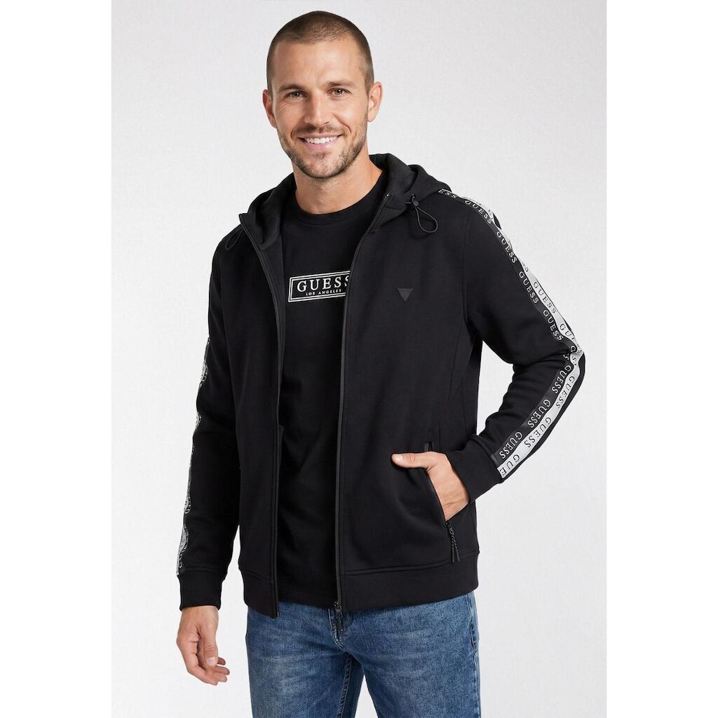 Jaqueta Scuba Capuz E Ziper Preto