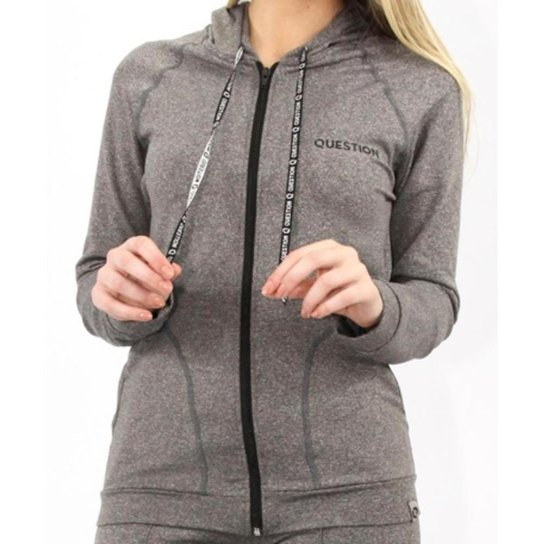 Jaqueta Térmica Feminina Lisa Zíper Capuz Conforto Esporte - Cinza Menor preço em Jaqueta Térmica Feminina Lisa Zíper Capuz Conforto Esporte - Cinza