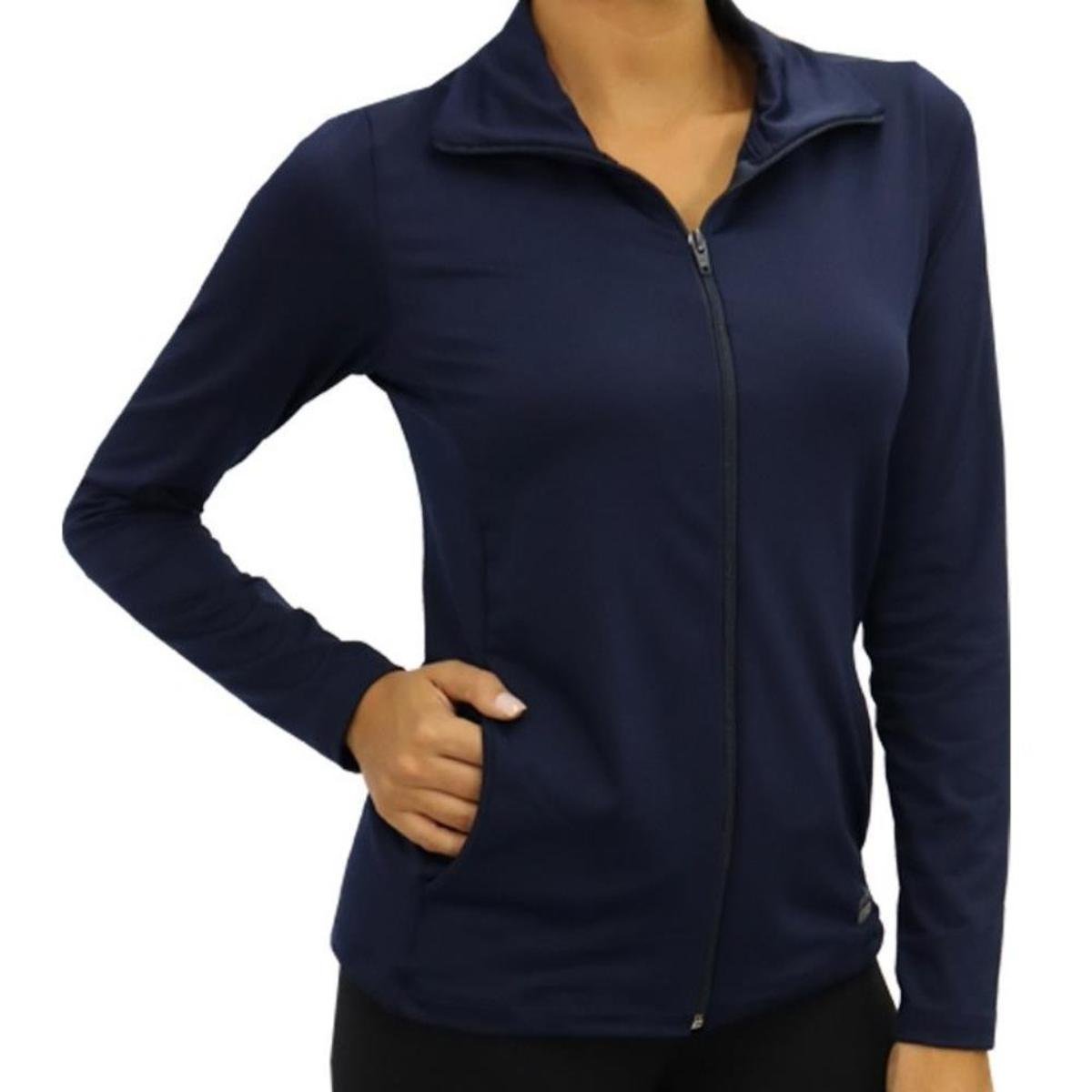 Jaqueta Térmica Feminina Proteção Solar Bolso Zíper Conforto