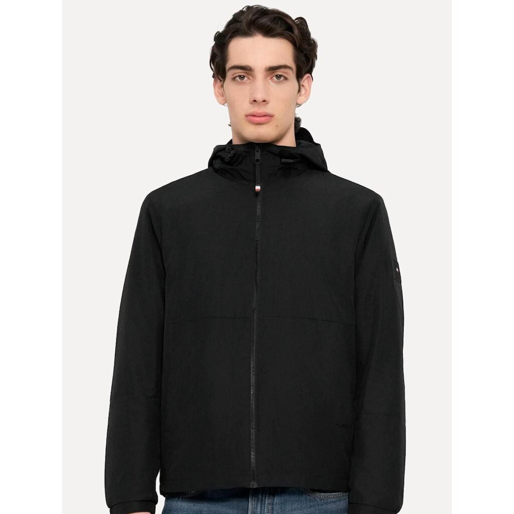 Jaqueta Tommy Hilfiger Branded Rubber Blouson Preta
