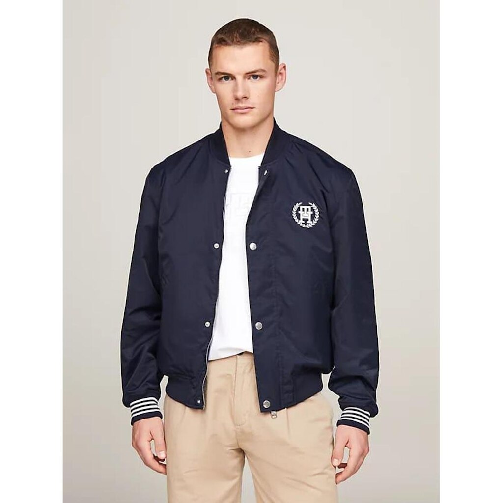 Jaqueta Tommy Hilfiger Dupla Face Bomber Reversível Varsity