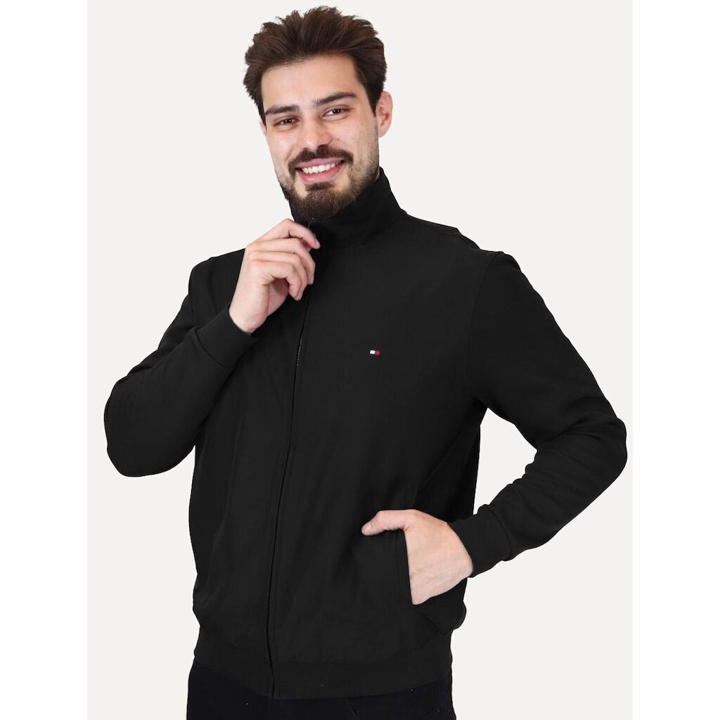 Jaqueta Tommy Hilfiger Essential Intechno Mix Zip Preto