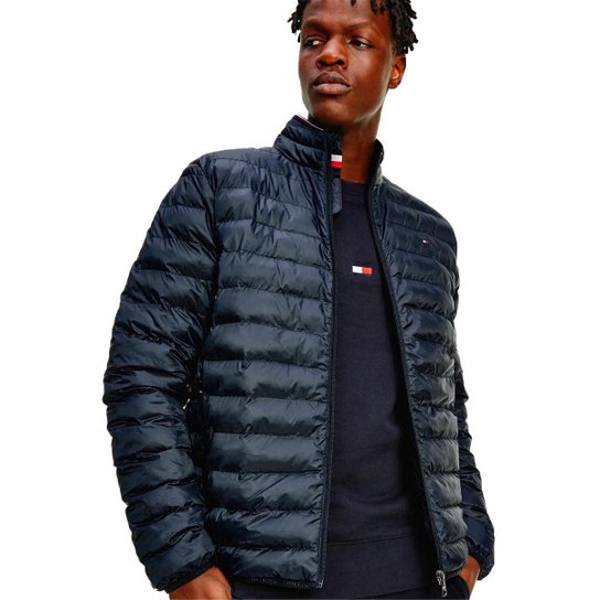 Jaqueta Tommy Hilfiger Masculina Térmica Packable Circular Azul Marinho - Marinho Menor preço em Jaqueta Tommy Hilfiger Masculina Térmica Packable Circular Azul Marinho - Marinho